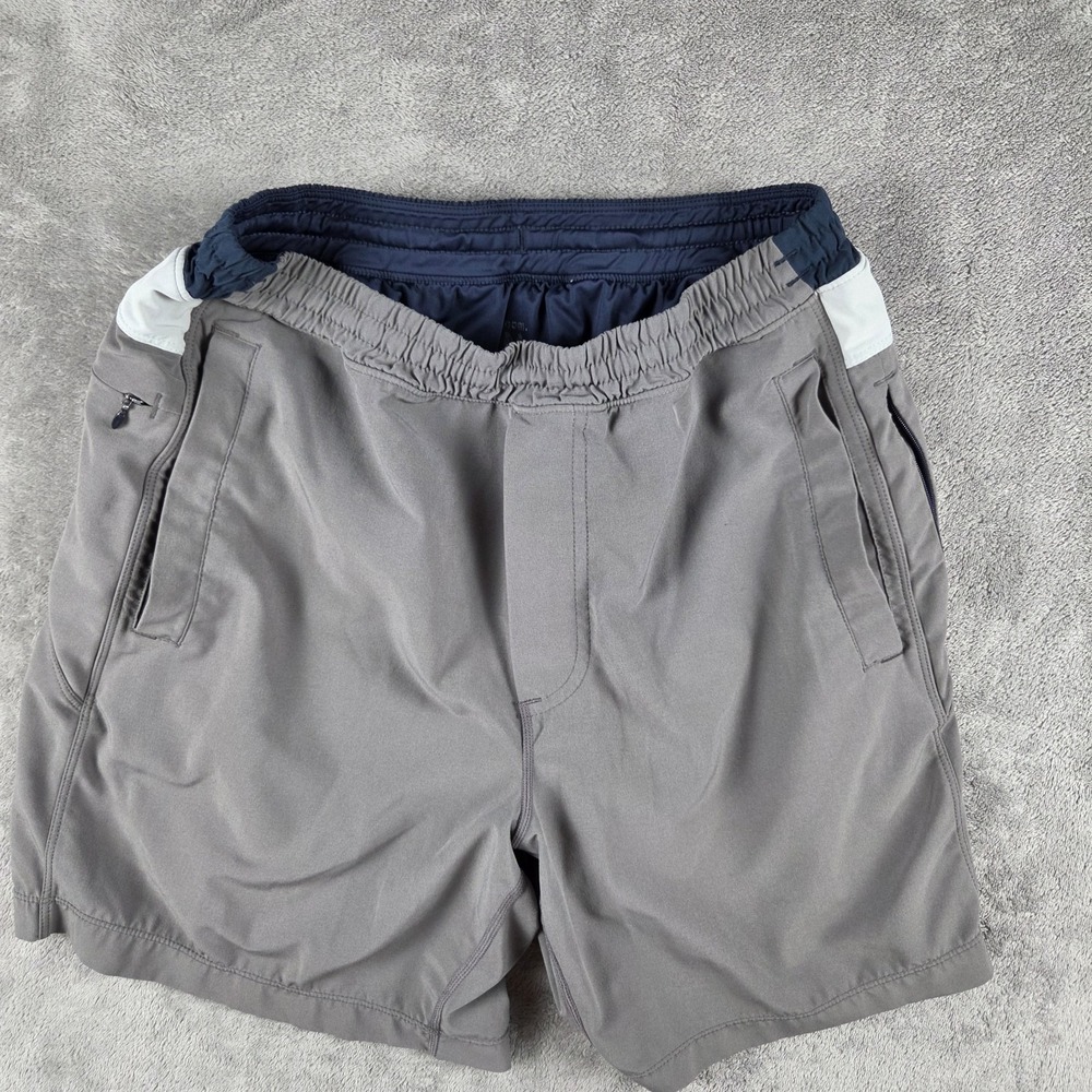 Birddogs Mens Long Boomstick Zip Pocket Pull On Lined Shorts Gray Medium Long